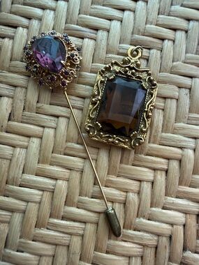 FLORENZA VTG Set -2 pin brooch & pendant